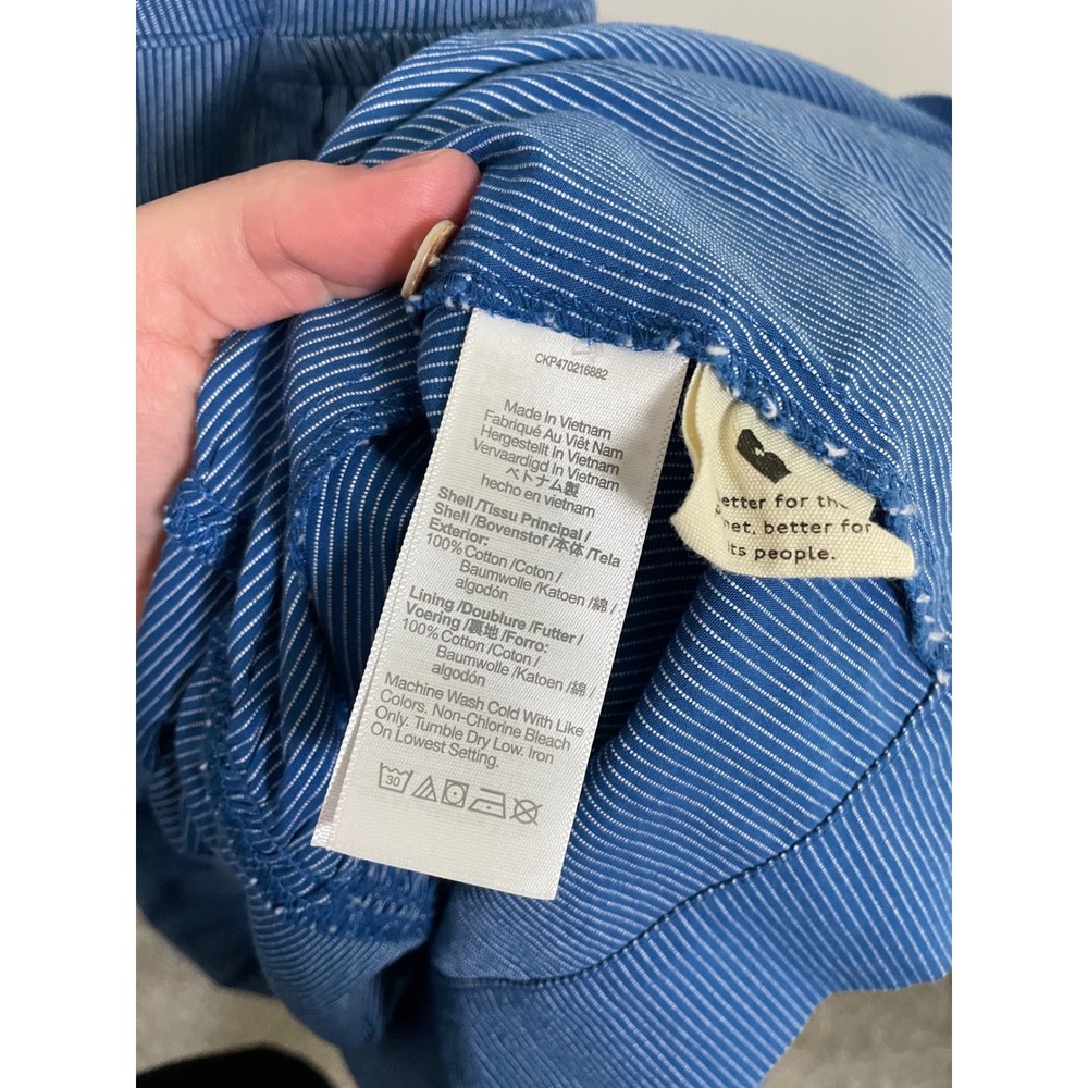 Madewell Stripe Button-Front Tiered Midi Dress Size 6 Classic Timeless Summer - Picture 10 of 11